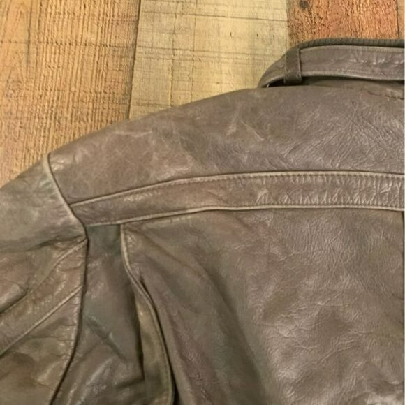Steinmark brown vintage Leather biker jacket size 40 - Picture 5 of 12